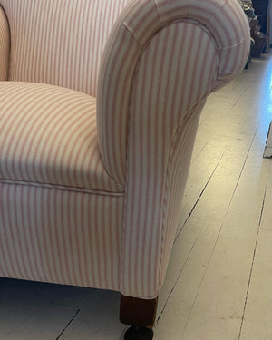 Brocante Gramon - Pink Ticking Stripe Armchair
