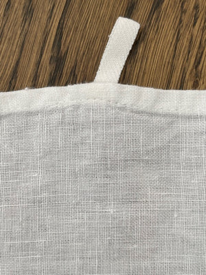 Brocante Gramon - Vintage White Linen Napkins #001