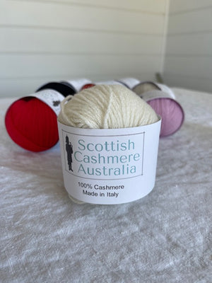Brocante Gramon - SCA 4-ply Cashmere Knitting Yarn - Winter White