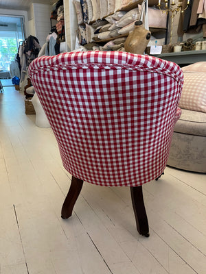Brocante Gramon - Red Check Victorian Armchair