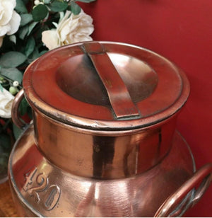 Brocante Gramon - Vintage copper milk can and lid