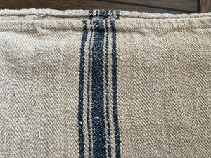 Brocante Gramon - Antique Linen Table Runner - navy ticking