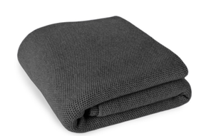 Brocante Gramon - Waffle Stitch 4-Ply Cashmere Blanket Throw - Charcoal