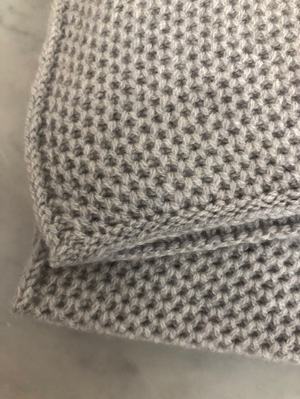 Brocante Gramon - Waffle Stitch 4-Ply Cashmere Blanket Throw - Potash