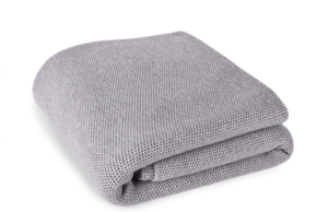 Brocante Gramon - Waffle Stitch 4-Ply Cashmere Blanket Throw - Potash