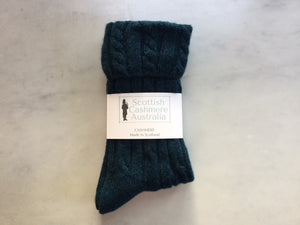 Brocante Gramon - SCA Cashmere 3 Ply Cable Knit Socks