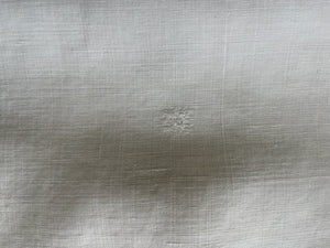 Brocante Gramon - Vintage French linen pink-embroidered tablecloth & napkin set