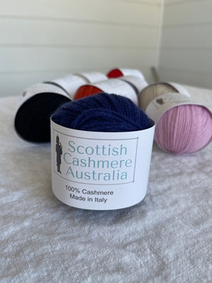 Brocante Gramon - SCA 4-ply Cashmere Knitting Yarn - British Blue