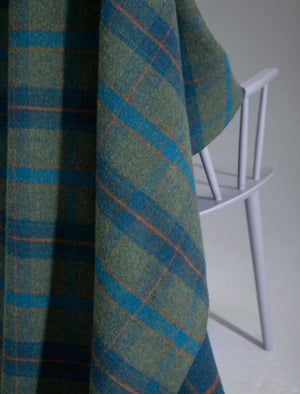 Brocante Gramon - Lambswool Double Face Check Throw | Multi