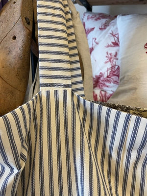 Brocante Gramon - Ticking Striped Tote Bags - Antique French Linen