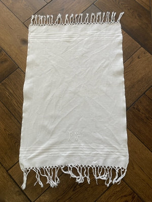 Brocante Gramon - Vintage French Cotton Waffle hand towels - monogrammed