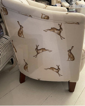 Brocante Gramon - Fudge Hares English Linen Tub Chair Armchair