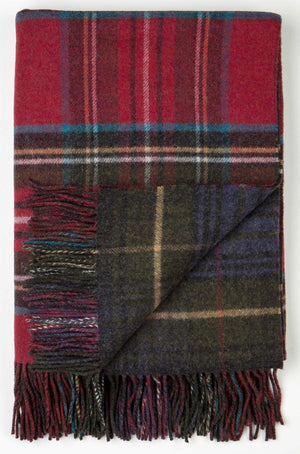 Brocante Gramon - Lambswool Double Face Check Throw | Hunting Stewart
