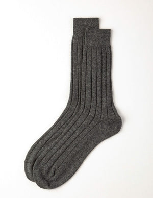 Brocante Gramon - Cashmere Mens Ribbed Socks