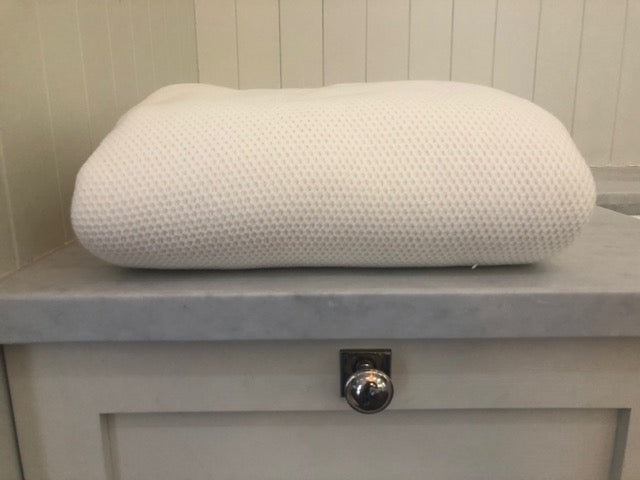 Brocante Gramon - Waffle Stitch 4-Ply Cashmere Blanket Throw - White