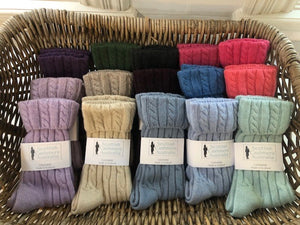 Brocante Gramon - SCA Cashmere 3 Ply Cable Knit Socks