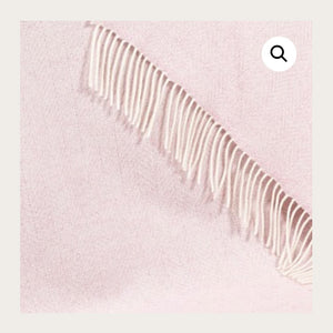 Brocante Gramon - Merino Cashmere Throw - Pink Herringbone