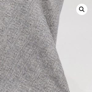 Brocante Gramon - Merino Cashmere Throw - Grey Herringbone