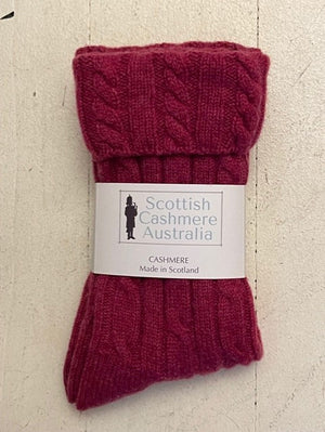 Brocante Gramon - SCA Cashmere 3 Ply Cable Knit Socks