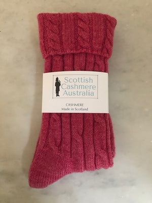 Brocante Gramon - SCA Cashmere 3 Ply Cable Knit Socks