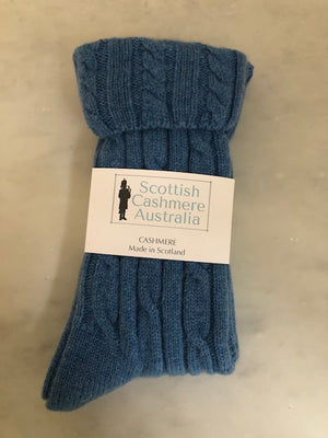 Brocante Gramon - SCA Cashmere 3 Ply Cable Knit Socks