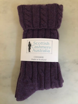 Brocante Gramon - SCA Cashmere 3 Ply Cable Knit Socks