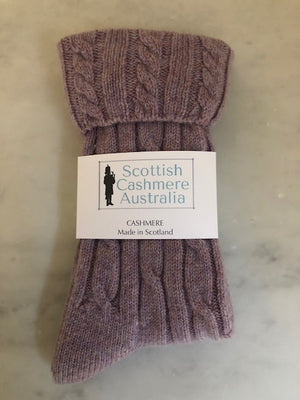 Brocante Gramon - SCA Cashmere 3 Ply Cable Knit Socks