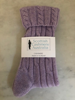 Brocante Gramon - SCA Cashmere 3 Ply Cable Knit Socks