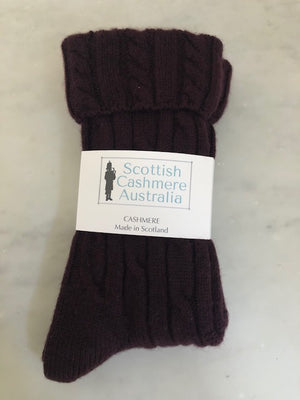 Brocante Gramon - SCA Cashmere 3 Ply Cable Knit Socks