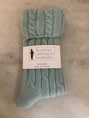 Brocante Gramon - SCA Cashmere 3 Ply Cable Knit Socks