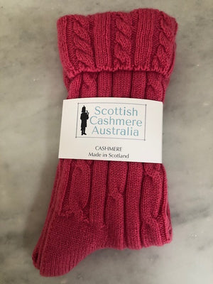 Brocante Gramon - SCA Cashmere 3 Ply Cable Knit Socks